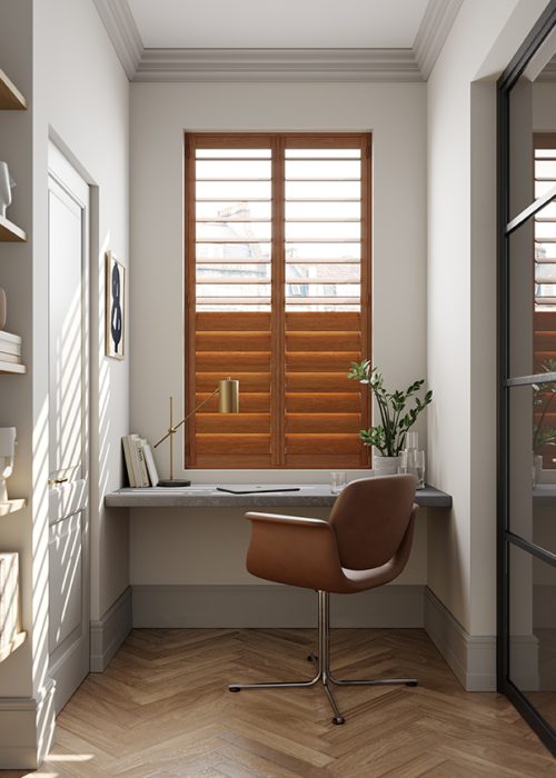Tropical Blinds July Austin Full Height Half Open Home Office - Correct